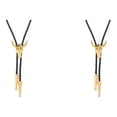 thumbnail image 1 of Minnieouse Corbatas doradas para hombre Light Fashional Bolo Garment Accesorio Collar Corbata como regalo perfecto con cuerno en bolsas Paquete dorado 2Conjunto, 1 of 6
