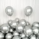 thumbnail image 1 of Globos plateados de 12 pulgadas y 50 piezas con globos de látex KIRIKOU de espesor metálico de cromo para bodas de cumpleaños, duchas de bebés, graduación, fiesta de Navidad decorada con helio, 1 of 5