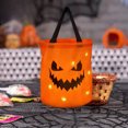 thumbnail image 4 of Loyerfyivos Halloween LED Light Up Trick Or Treat Bags,Light Led Up Halloween Trick Or Bucket Pumpkin Candy Large Bags Halloween Bucket Multipurpose Goodie Bag for Kids - C, 4 of 4