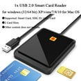 thumbnail image 1 of ALLTIMES USB 2.0 Smart Card Reader Memory for ID Bank SIM CAC ID Card Connector Adapter, for windows (32/64 bit) XP/vista/7/8/10 for Mac OS, 1 of 4