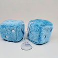 thumbnail image 2 of Pair Of Retro Square Mirror Hanging Couple Fuzzy Plush Dice, 2 of 3