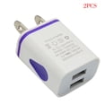 thumbnail image 1 of 2 Pieces 2A Quick Charging Dual USB Ports LED Poratble Universal Phone Home Office Charger US Plug, 1 of 9
