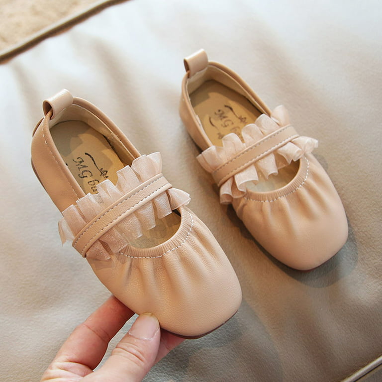 JDEFEG Toddler Shoe Size 12 Girls Fancy Cute Flat Pumps Soft Ballerina  Shoes Flat Elegant Girls School Dress Shoes for Kids Toddler Girl Size 10  Pink