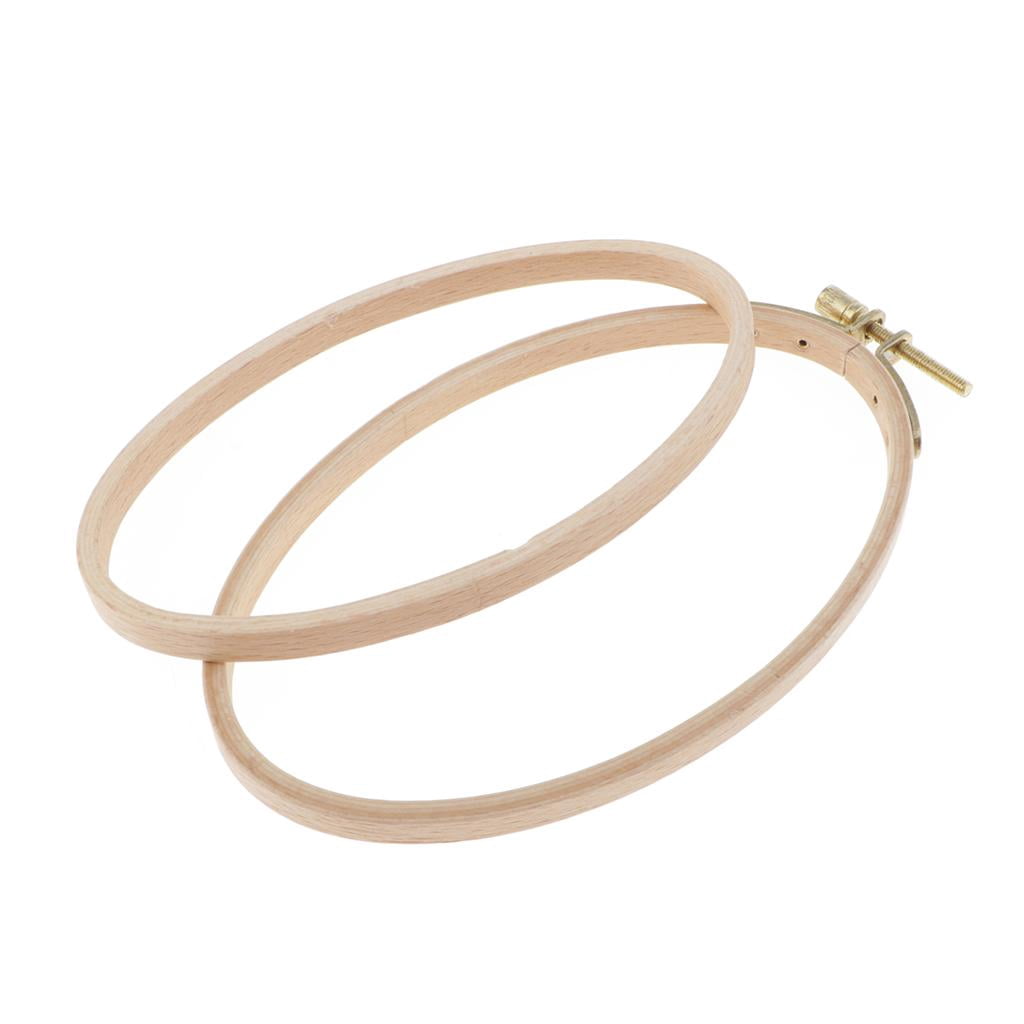 3 Set Embroidery Hoops Wooden Oval Stitch Hoop Rin Sewing