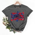 thumbnail image 2 of Goodtrade8 Women's Short Sleeve Shirts USA Years Anniversary Summer Pullover Casual Red White and Blue Independence Day Fashion Patriotic Crew Neck Tops for Women Graphic, 2 of 8