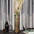 thumbnail image 5 of AeraVida Pretty Terrestrial Eco-Chic Handcarved Brown Cylinder Mango Tree Wood Vase, 5 of 6