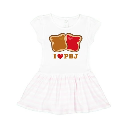 

Inktastic I Love PBJ 2 Gift Toddler Girl Dress