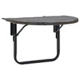 thumbnail image 1 of vidaXL Balcony Table Brown 60x60x40 cm Poly Rattan, 1 of 5
