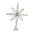 thumbnail image 3 of Estrella con purpurina para la copa del árbol de Navidad, adorno para el porche de la oficina para Año Nuevo Plata, 3 of 8