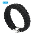 thumbnail image 3 of Pulseras de paracord de supervivencia Uxcell, pulsera de cordón de paracord multiusos, negra, 3 of 5