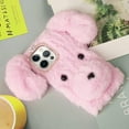 thumbnail image 4 of Compatible with iPhone 15 Pro Max Case Cute Cartoon Dog Plush Fluffy Case Girls 3D Kawaii Design Soft TPU Shockproof Cover Fuzzy Furry Winter Rabbit Hair Warm Case for Women Girls Girly Pink, 4 of 13