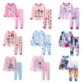 thumbnail image 2 of 2 girls casual crew-neck animal print pajama sets, 2 of 5