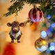 thumbnail image 1 of Adornos de acrílico para árbol de Navidad, decoraciones colgantes de vaca de dibujos animados, decoración del hogar, fiesta de año nuevo, 2023, 1 of 4