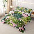 thumbnail image 3 of Erosebridal Tropical Monstera Leaf Quilt Full,Palm Jungle Full Bedspread Sets For Girls,3 Pieces, 3 of 7