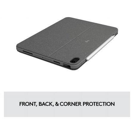 Logitech - Combo Touch Keyboard Folio for Apple iPad Air 10.9" (5th & 4th Gen) with Detachable Backlit Keyboard - Oxford Gray
