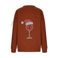 thumbnail image 3 of Christmas Sweatshirt for Women Funny Wine Glass Print Pullover Long Sleeve Holiday Tops Casual Winter Sweaters, 3 of 4