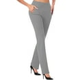 thumbnail image 2 of Women's High Waist Yoga Pants, Tummy Control Workout Leggings, Non-See Through Athletic Pants, Butt Lifting Fitness Wear, Comfortable Everyday Leggings with Pockets Beige L, 2 of 5