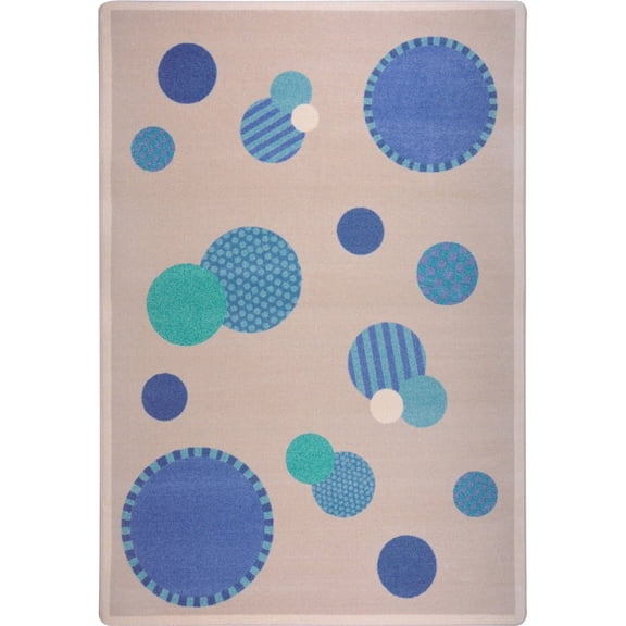 Playful Patterns - Children's Area Rugs Baby Dots, 5'4" x 7'8", Blue