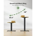 thumbnail image 3 of Height Adjustable Electric Standing Desk, 48 x 24" Sit Stand Desk with Memory Preset(Rustic), 3 of 5