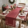 thumbnail image 6 of Sm:)e Red Christmas Tree Hollow Out Laser Cut Christmas Table Runner, Washable Kitchen Dining Table Decoration for Home Party Decor, 13x90 Inch, 6 of 7