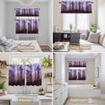 thumbnail image 6 of Purple Pink Forest Kitchen Curtains Sets for Windows 24 Inch Length, Vintage Foggy Woods Tree Rod Pocket Window Treatments Tier Curtains and Valances Set for Bedroom/Bathroom, 6 of 8