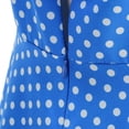 thumbnail image 5 of longantii 1950s Dresses for Women Polka Dot Retro Swing Dress Relaxed Fit Collared Cap Sleeve V-Neck Midi Dress Cocktail Tunic Causal Dress Blue 2XL, 5 of 5