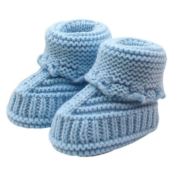 Wxolcjlv Baby Booties Toddler Knitting Lace Crochet Shoes High Top Buckle Shoes Soft Soled,0-6M