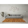 thumbnail image 3 of Ahgly Company Indoor Round Abstract Orange Modern Area Rugs, 6' Round, 3 of 4