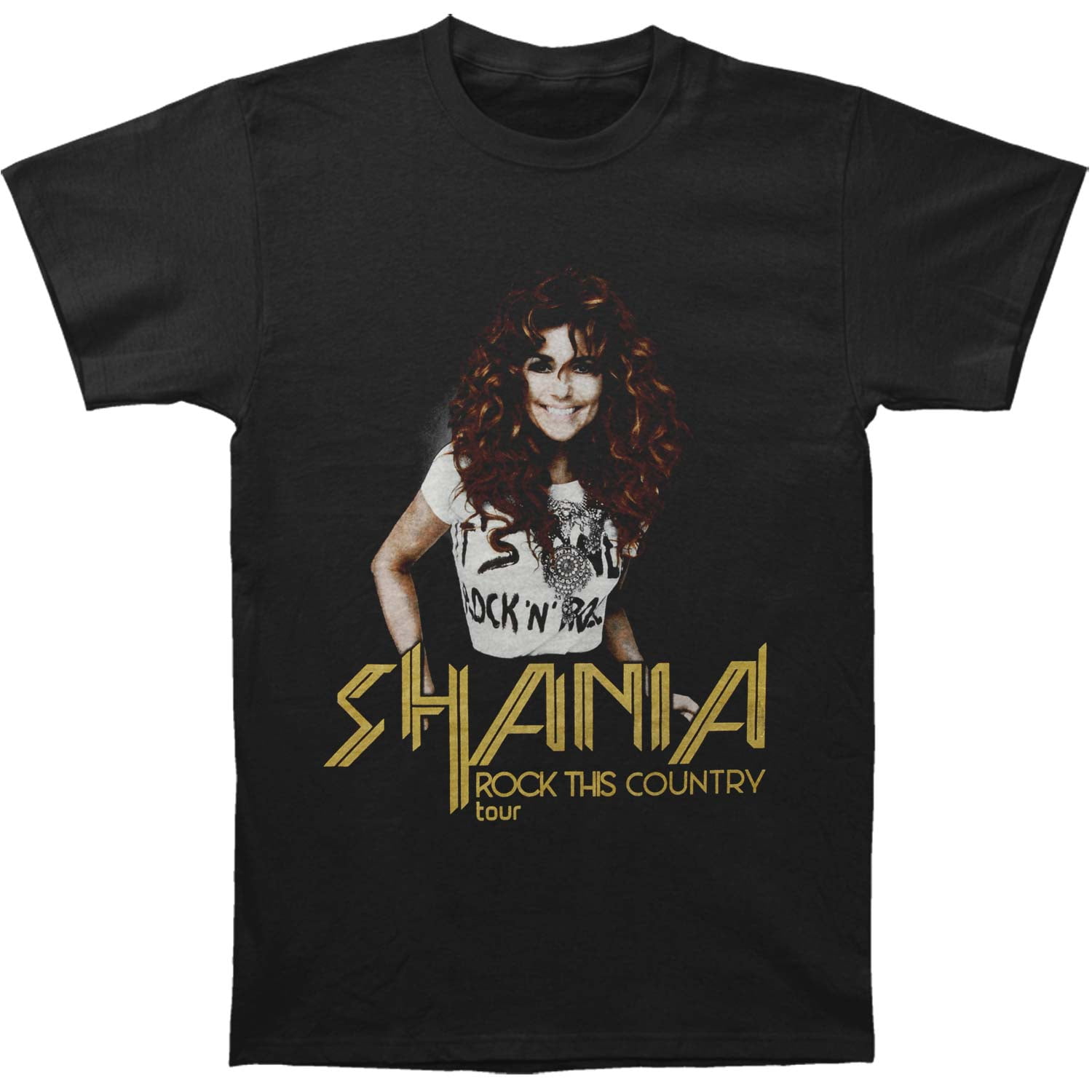 Shania Twain Shania Twain Men's R&R Tour Tshirt Black