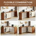 thumbnail image 5 of Tribesigns L Shaped Computer Desk with Drawers, Modern Corner Home Office Desk with Reversible Storage Cabinet, Rustic Brown & White, 1 Count, 5 of 8