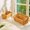 Yellow-L, variant on Tdxkok Small Hanging Rattan Look Storage Basket, Wall Mount Woven Bin, Suspended Organizer for Bathroom Kitchen Entryway Household Sundries Size S