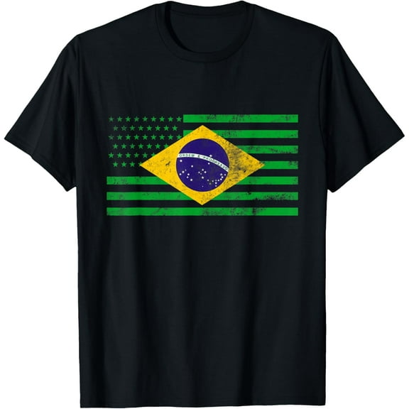 Brazil Shirt Brasil Soccer USA America Flag Jersey Men Women T-Shirt