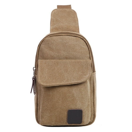 Men Canvas Bag Pack Travel Hiking Cross Body Messenger Shoulder Sling Chest Canvas Military Messenger Crossbody Bags Small