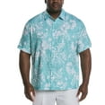 thumbnail image 4 of Cafe Luna Men's and Big Men's Tropical Flower Print Short Sleeve Shirt, Sizes S-5XL, 4 of 5