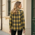 thumbnail image 5 of Plaid Shirts for Women Casual Flannel Long Sleeve Button Down Shirt, 5 of 8