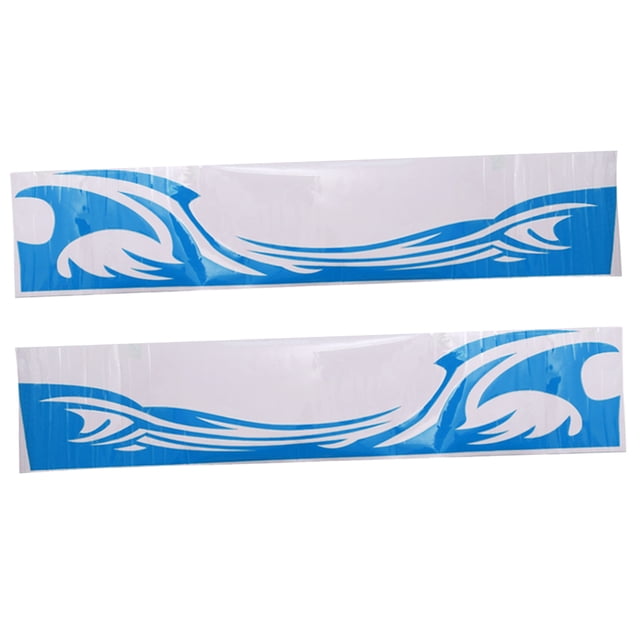 Calcomanías de gráficos de vinilo para camiones autoadhesivas con gráficos de llama para carrocería lateral de coche de carreras de 2 piezas Azul Soledad Etiqueta engomada de la carrocería del coche Totem de la llama