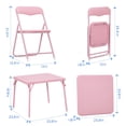 thumbnail image 3 of Kojooin Folding Card Table and Chair Set, Square Table with Leather Padded Chairs and Durable Steel Frame, 3 of 8