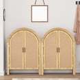 thumbnail image 4 of LEFHDA 2PCS Wood Bookshelf with Doors, Kids Arched Bookcase, Modern 4-Tier Bookshelf, Low Short Bookshelf with Adjustable Shelves, Covered Rounded Top Display Cabinet (Natural), 4 of 7
