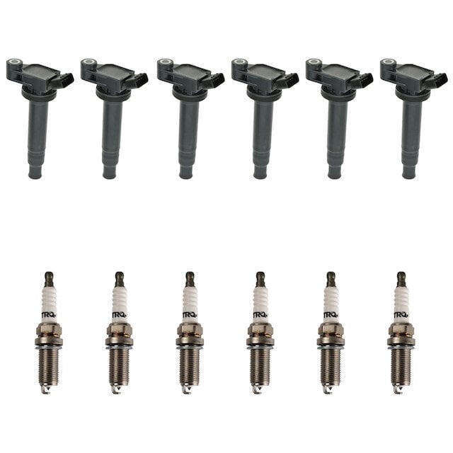 Ignition Coil and Spark Plug Kit 12 Piece Compatible with 2002 2006