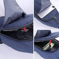 thumbnail image 6 of WATERFLY Unisex Hiking Travel Nylon Sling Bag Cross-Body Shoulder Chest Bag,Navy Blue, 6 of 7