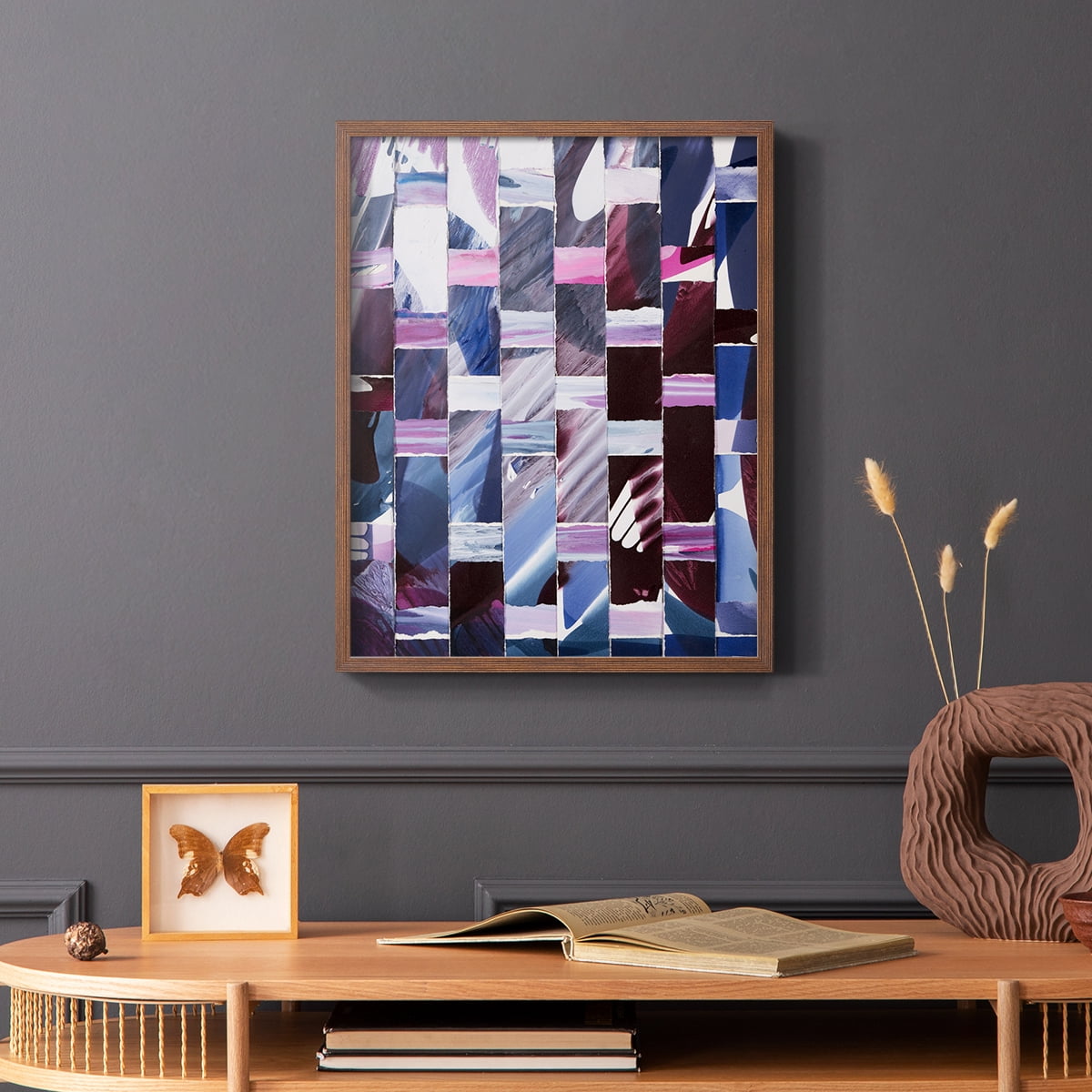 Dream Portals Framed Print in Brown Solid Wood Framed Print No Nail Hanging