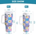 thumbnail image 6 of Yayeee 40oz Stainless Steel Tumbler with Straw and Handle Double-Wall Insulated Travel Water Bottle, Playful Daisy, 6 of 8