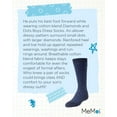 thumbnail image 7 of MeMoi Diamonds and Dots Dress Cotton Blend Crew Socks - Boys - Male, 10-12, Navy, 7 of 7