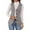 Gray, variant on Corduroy Vests for Women Fall Winter Business Casual Button Down Sleeveless Blazer Jackets with Pockets