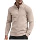 thumbnail image 2 of pstuiky camisetas de manga larga para hombre, Top cálido de terciopelo alemán con media cremallera y cuello alto de manga larga de color liso para hombre Tops de talla grande para hombre s, 2 of 5
