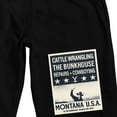 thumbnail image 2 of Yellowstone Cowboying Poster Men's Black Sleep Pajama Shorts-Medium, 2 of 4