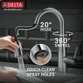 thumbnail image 5 of Delta Essa Single Handle Pull-Down Bar/Prep Kitchen Faucet in Arctic Stainless 9913-AR-DST, 5 of 7