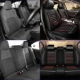 thumbnail image 2 of LAONNVIR Car 5-Seat Covers Front & Rear Full Set for Honda Accord 2003-2017 Car Seat Covers PU Leather Cushion Pad (Black), 2 of 8