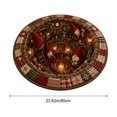 thumbnail image 3 of 3D Illusion Christmas Rugs,23.62" Optical Illusion Round Mat, Machine Washable, Velvet Christmas Decor, Living Room & Bedroom, Festive Holiday Decor(A), 3 of 6