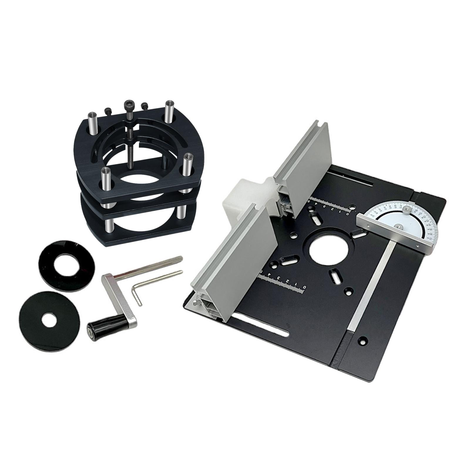 Router Plunge Base Router Lifting Fit 65mm Motors Adjustable Woodworking DIY for Worktable Black Plate